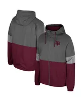 Men's Colosseum Charcoal Texas A&M Aggies Miles Full-Zip Jacket