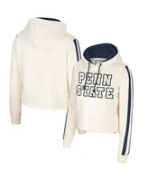 Women's Colosseum Cream Penn State Nittany Lions Perfect Date Cropped Pullover Hoodie