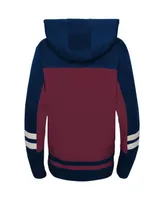 Preschool Boys and Girls Burgundy Colorado Avalanche Ageless Revisited Lace-Up V-Neck Pullover Hoodie