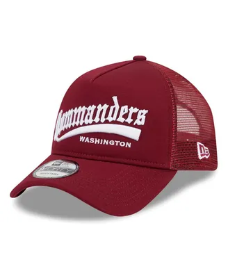 Men's New Era Burgundy Washington Commanders Caliber Trucker 9FORTY Adjustable Hat