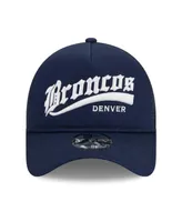 Men's New Era Navy Denver Broncos Caliber Trucker 9FORTY Adjustable Hat