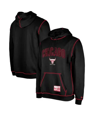 Men's New Era Black Chicago Bulls 2023/24 City Edition Satin Stitch Elite Pack Pullover Hoodie