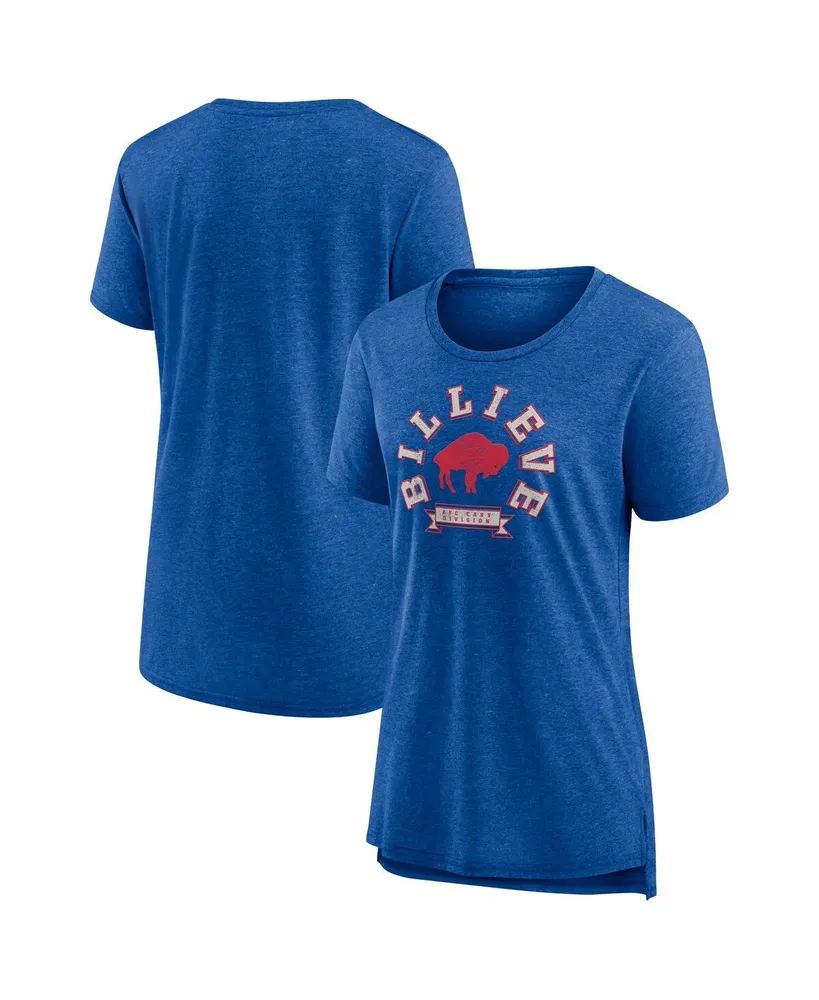 Women's Fanatics Heather Royal Distressed Buffalo Bills Our Pastime Tri-Blend T-shirt