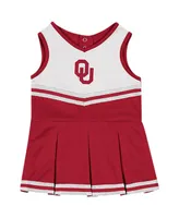 Girls Infant Colosseum Crimson Oklahoma Sooners Time For Recess Cheer Dress