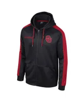 Men's Colosseum Black Oklahoma Sooners Reese Full-Zip Hoodie