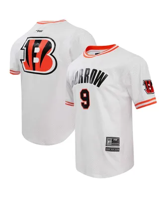 Men's Pro Standard Joe Burrow White Cincinnati Bengals Player Name and Number Mesh T-shirt