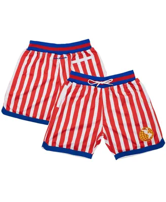 Men's Rings & Crwns Red, White Harlem Globetrotters Triple Double Shorts