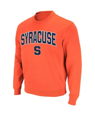 Men's Colosseum Orange Syracuse Arch and Logo Crew Neck Sweatshirt