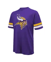Men's Majestic Threads Justin Jefferson Purple Distressed Minnesota Vikings Name and Number Oversize Fit T-shirt