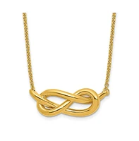 18k Yellow Gold Infinity Bar Necklace