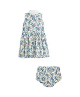 Polo Ralph Lauren Baby Girls Floral Oxford Shirtdress