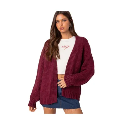 Edikted Women's Anina oversized knit cardigan