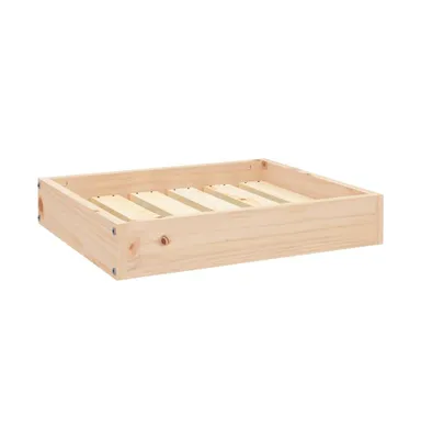 Dog Bed 20.3"x17.3"x3.5" Solid Wood Pine
