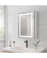 Simplie Fun 20 X 28 Inch Bathroom Medicine Cabinet With Mirror Wall Mounted Led Bathroom Mirror Cabinet
