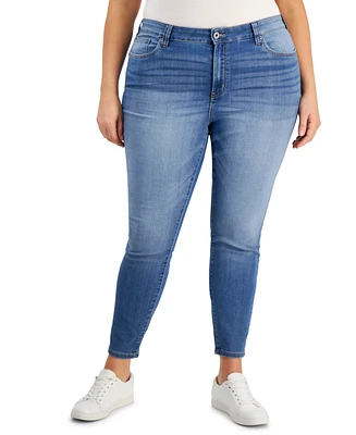 Celebrity Pink Trendy Plus Mid Rise Infinite Stretch Dawson Super-Skinny Jeans