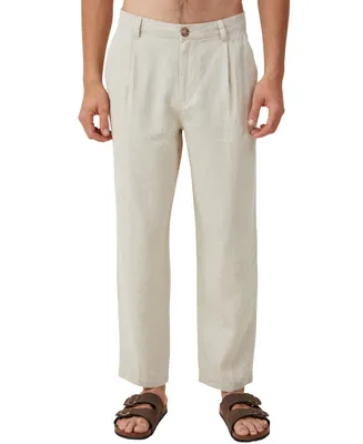 Cotton On Men's Linen Pleat Pants