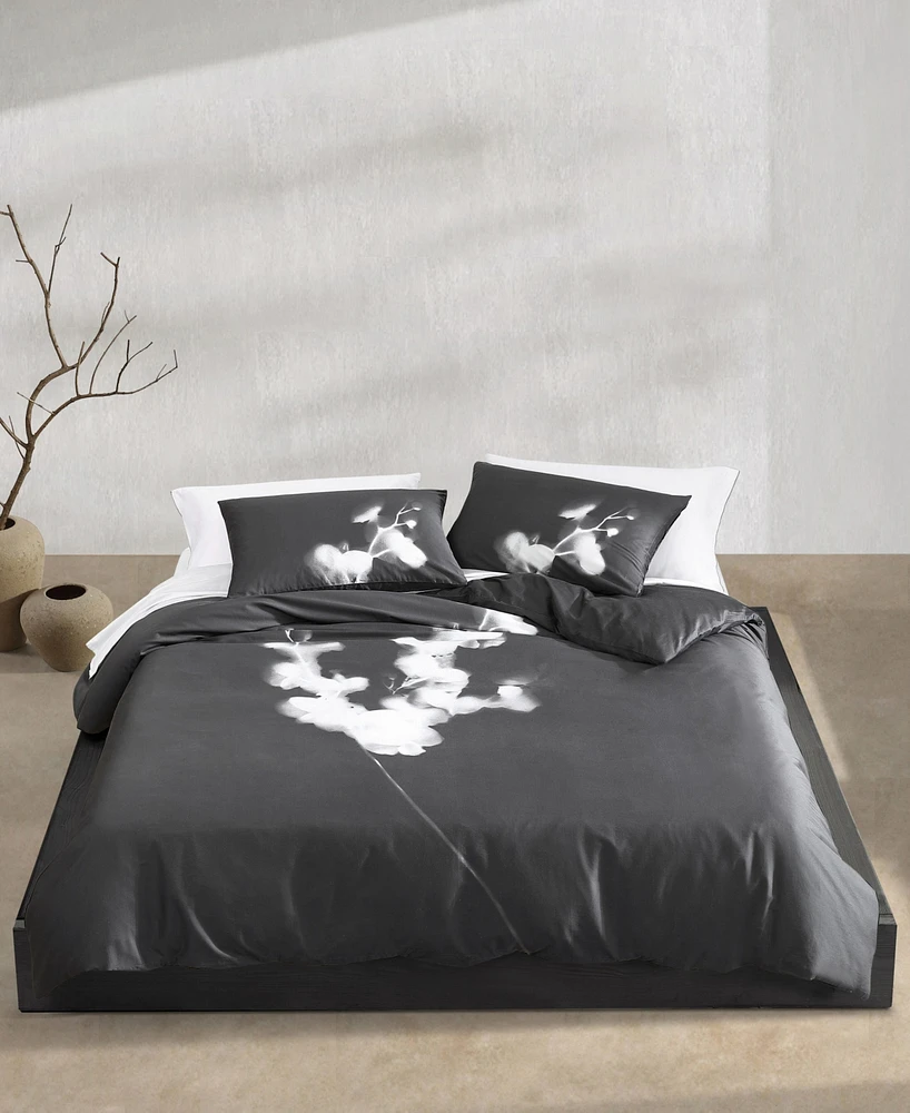 Calvin Klein Orchid Cotton Sateen 3 Piece Duvet Cover Set, King