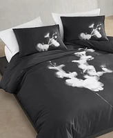 Calvin Klein Orchid Cotton Sateen 3 Piece Duvet Cover Set, King