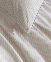 Calvin Klein Ikat Pinstripe Cotton Percale 3 Piece Comforter Set