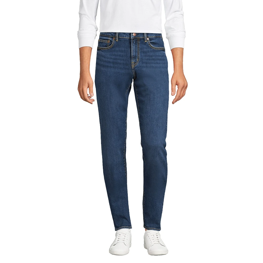 Lands' End Men's Recover 5 Pocket Slim Fit Denim Jeans