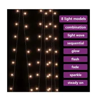 Led Curtain Fairy Lights 9.8'x9.8' 300 Led Warm White 8 Function