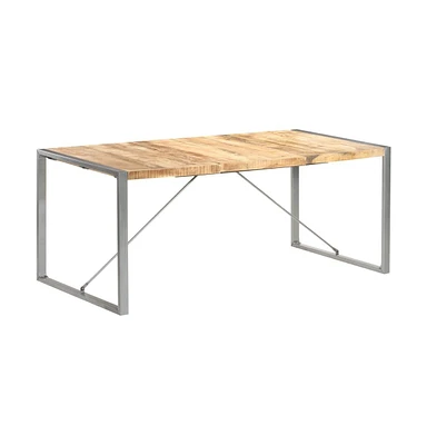Dining Table 70.9"x35.4"x29.5" Solid Rough Mango Wood