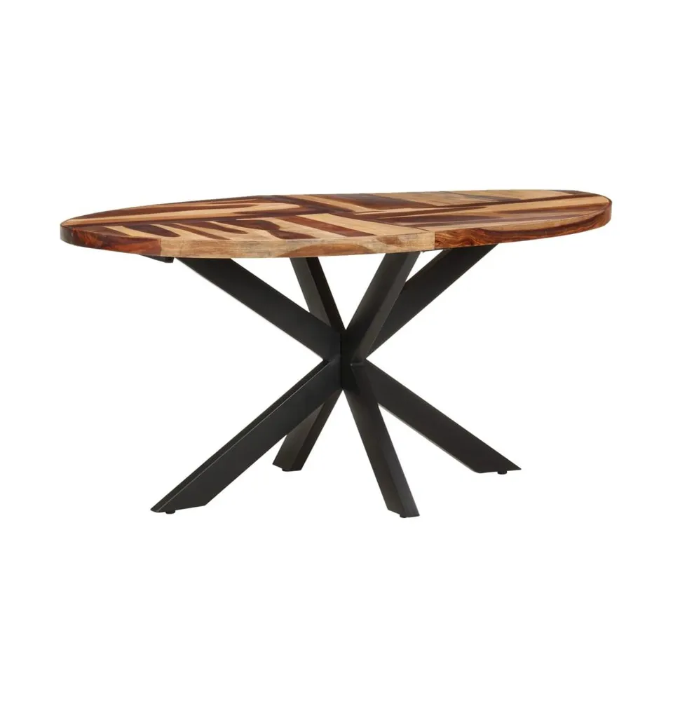 vidaXL Dining Table 55.1 x27.6 x29.9 Solid Acacia Wood, 55.1x27.6x29.91  pcs - Metro Market