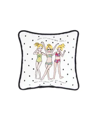 C&F Home Just Want To Have Fun Embroidered Small Petite Throw Pillow