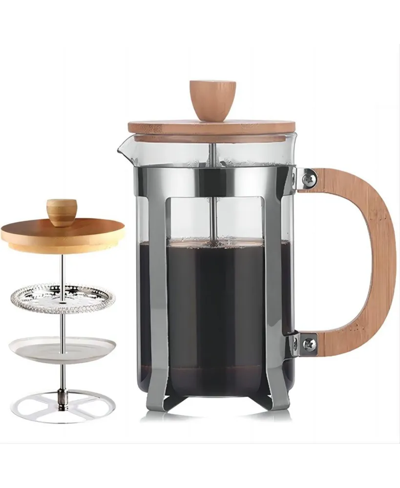 Sugift Bamboo French Press 1000ML Espresso Press Coffee/Tea Maker