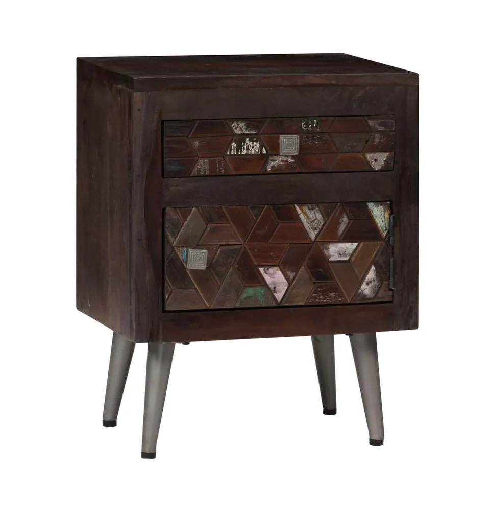 Bedside Cabinet Solid Reclaimed Wood 15.7"x11.8"x19.6"