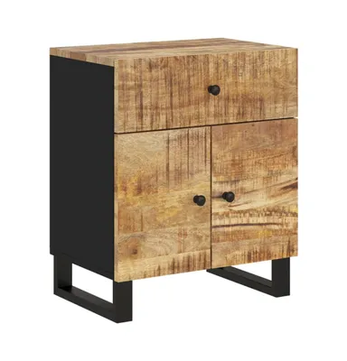 Bedside Cabinet 19.7"x13"x23.6" Solid Wood Mango Engineered Wood