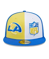 Men's New Era Gold, Royal Los Angeles Rams 2023 Sideline 59FIFTY Fitted Hat