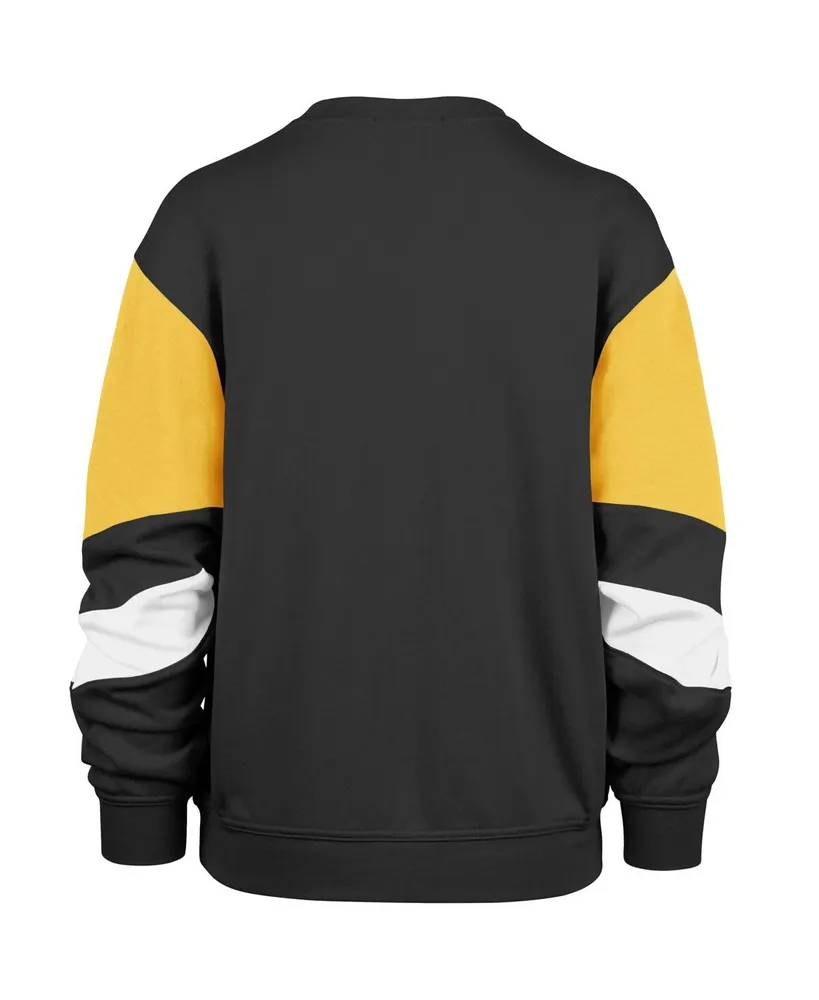 Women's '47 Brand Black Golden State Warriors 2023/24 City Edition Nova Crew Sweatshirt