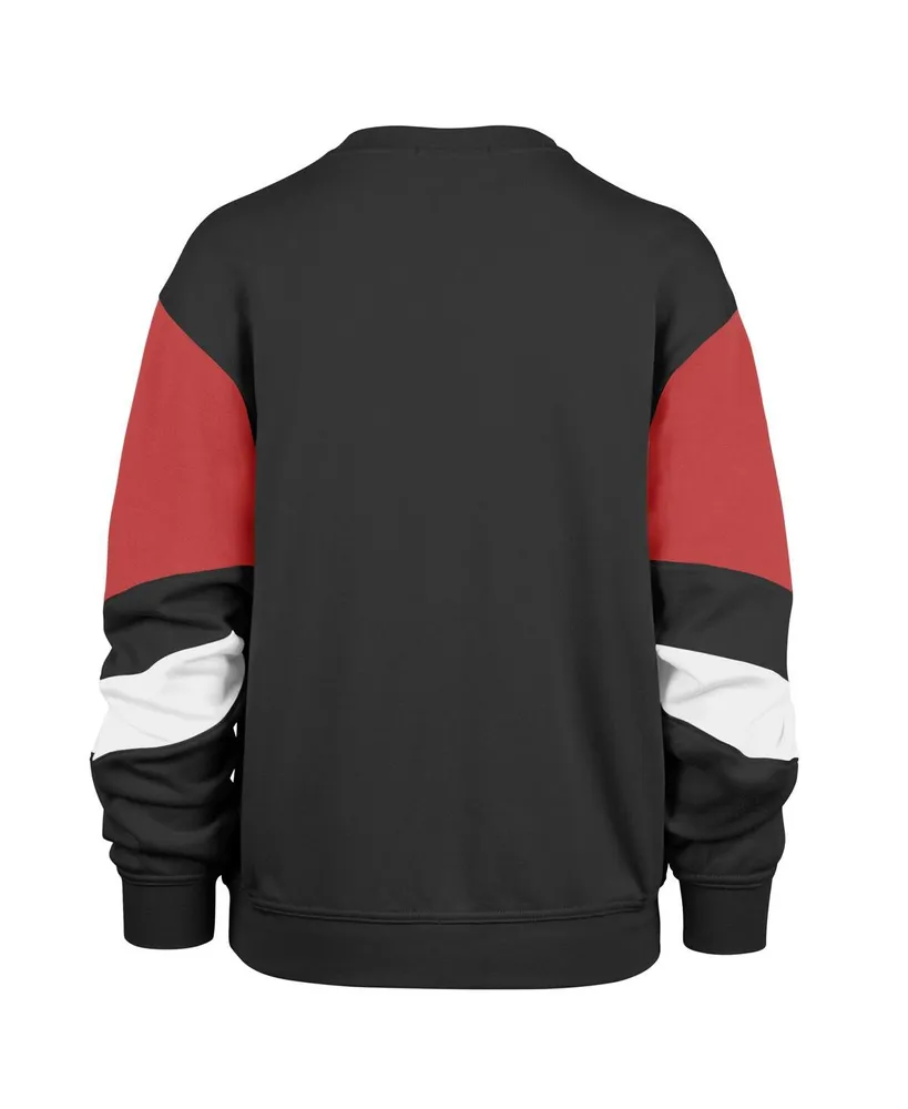 Women's '47 Brand Black Chicago Bulls 2023/24 City Edition Nova Crew Sweatshirt