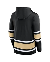 Men's Fanatics Black Vegas Golden Knights Puck Deep Lace-Up Pullover Hoodie