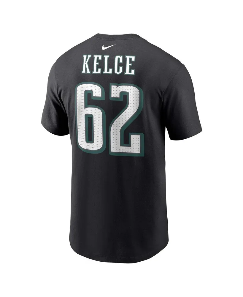 Men's Nike Jason Kelce Black Philadelphia Eagles Player Name and Number T-shirt