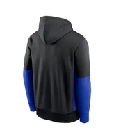 Men's Nike Black Los Angeles Rams Color Block Fleece Performance Pullover Hoodie