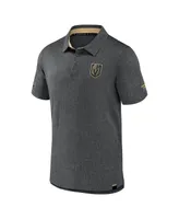 Men's Fanatics Gray Vegas Golden Knights Authentic Pro Jacquard Polo Shirt