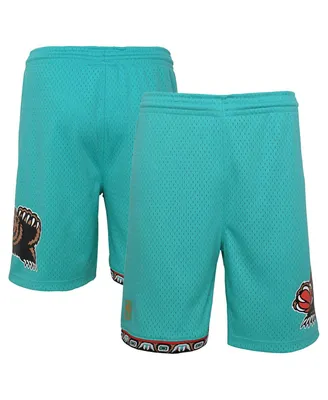 Big Boys Mitchell & Ness Turquoise Vancouver Grizzlies Hardwood Classics Swingman Shorts