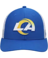 Big Boys '47 Brand Royal, White Los Angeles Rams Adjustable Trucker Hat