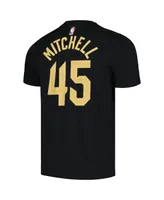 Men's Jordan Donovan Mitchell Black Cleveland Cavaliers 2022/23 Statement Edition Name and Number T-shirt