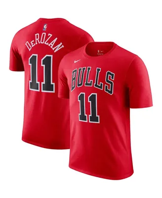 Men's Nike DeMar DeRozan Red Chicago Bulls Icon 2022/23 Name and Number T-shirt