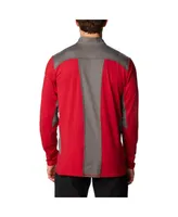 Men's Columbia Crimson Alabama Tide Tech Trail Omni-Shade Quarter-Zip Sweatshirt