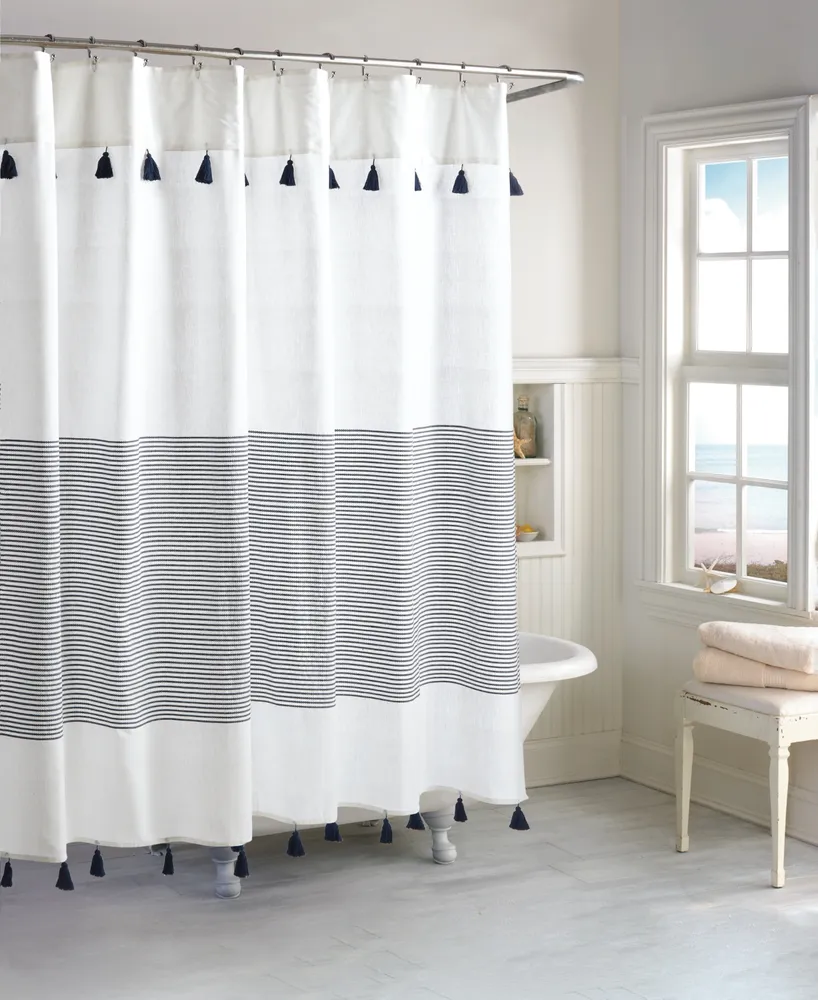 Peri Home Panama Stripe Shower Curtain, 72" x