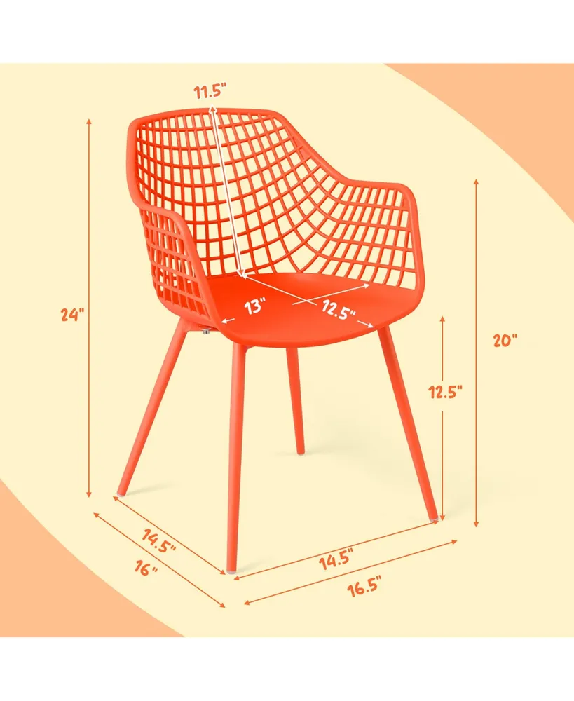 4 Pcs Kids Chair Set Child-Size Chairs with Metal Legs Toddler Furniture - Assorted pre