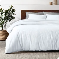 Bare Home Linen Queen Duvet Cover Set