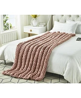 Cozy Tyme Vielkis Channel Knit Throw Blanket