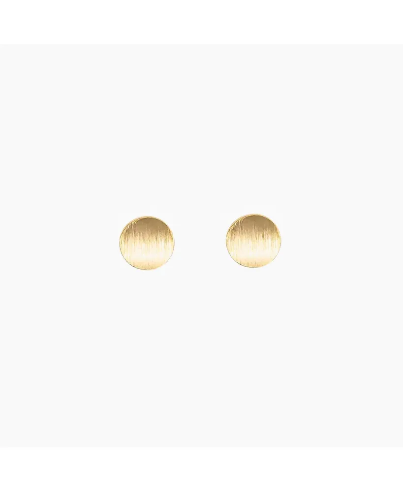 Bearfruit Jewelry Madeleine Round Disc Stud Earrings