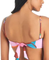 Sanctuary Women's Tropic Mood Printed V-Wire Bandeau Bikini Top