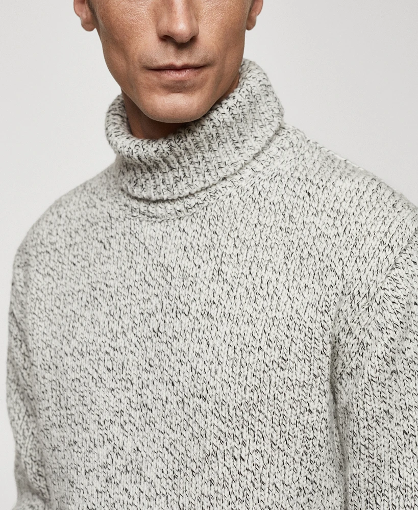 Mango Men's Wool Turtleneck Sweater